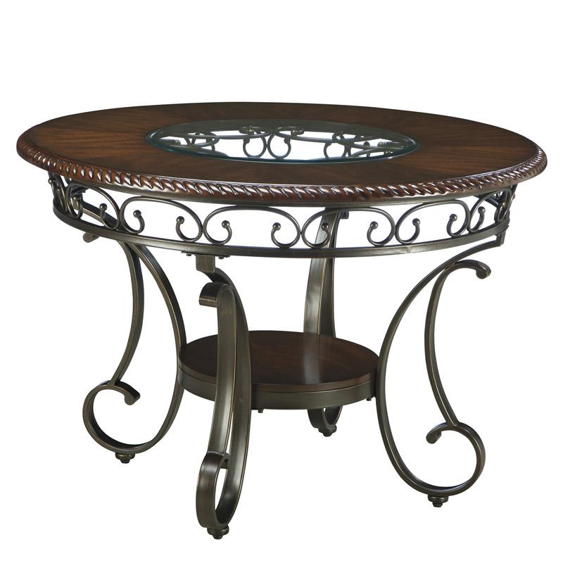 Signature Design by Ashley Round Glambrey Dining Table with Trestle Base ASY1746 IMAGE 1