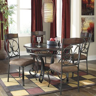 Signature Design by Ashley Round Glambrey Dining Table with Trestle Base ASY1746 IMAGE 6
