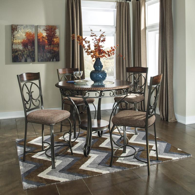 Signature Design by Ashley Round Glambrey Dining Table with Trestle Base ASY1746 IMAGE 8