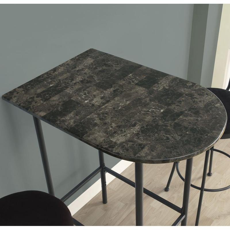 Monarch Pub Height Dining Table with Faux Marble Top & Trestle Base M0357 IMAGE 3