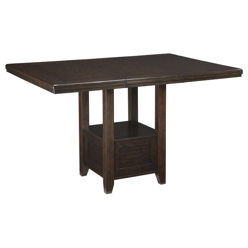 Signature Design by Ashley Haddigan Counter Height Dining Table with Pedestal Base ASY1803 IMAGE 1