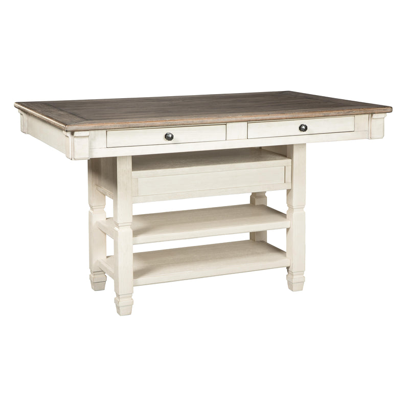 Signature Design by Ashley Bolanburg Counter Height Dining Table with Pedestal Base ASY0523 IMAGE 1