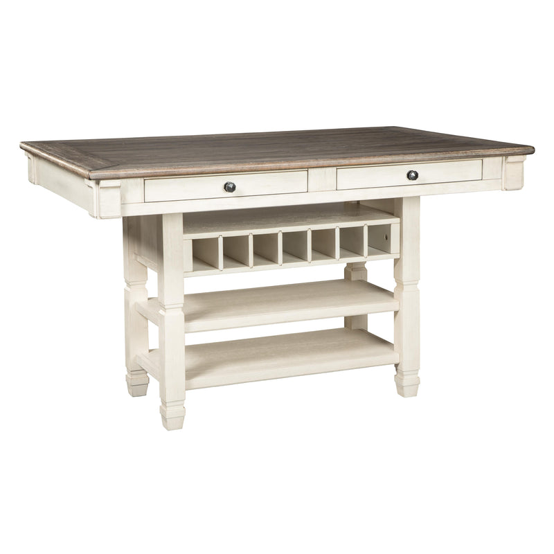 Signature Design by Ashley Bolanburg Counter Height Dining Table with Pedestal Base ASY0523 IMAGE 2