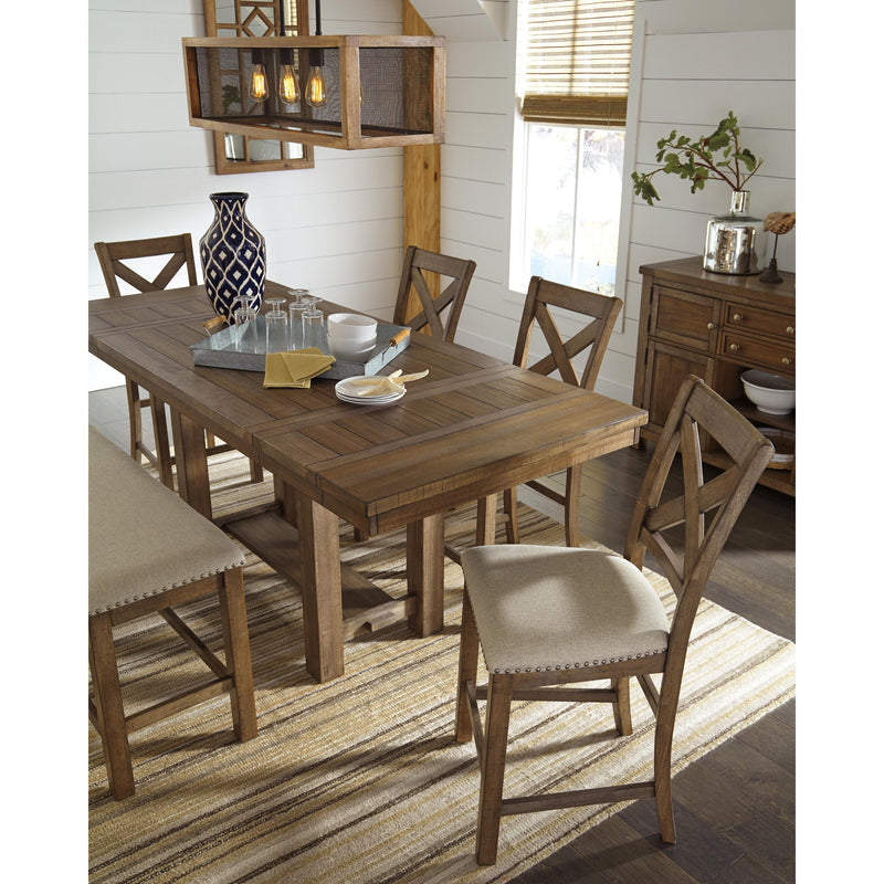 Signature Design by Ashley Moriville Counter Height Dining Table with Pedestal Base ASY5967 IMAGE 5