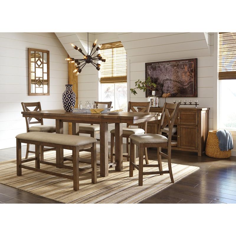 Signature Design by Ashley Moriville Counter Height Dining Table with Pedestal Base ASY5967 IMAGE 8