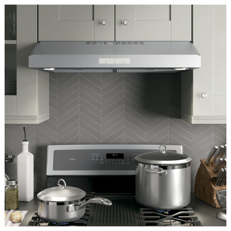 GE Profile 30-Inch Under Cabinet Range Hood with 4 Speeds PVX7300SJSSC IMAGE 4