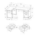 Monarch Office Desks L-Shaped Desks M0991 IMAGE 5