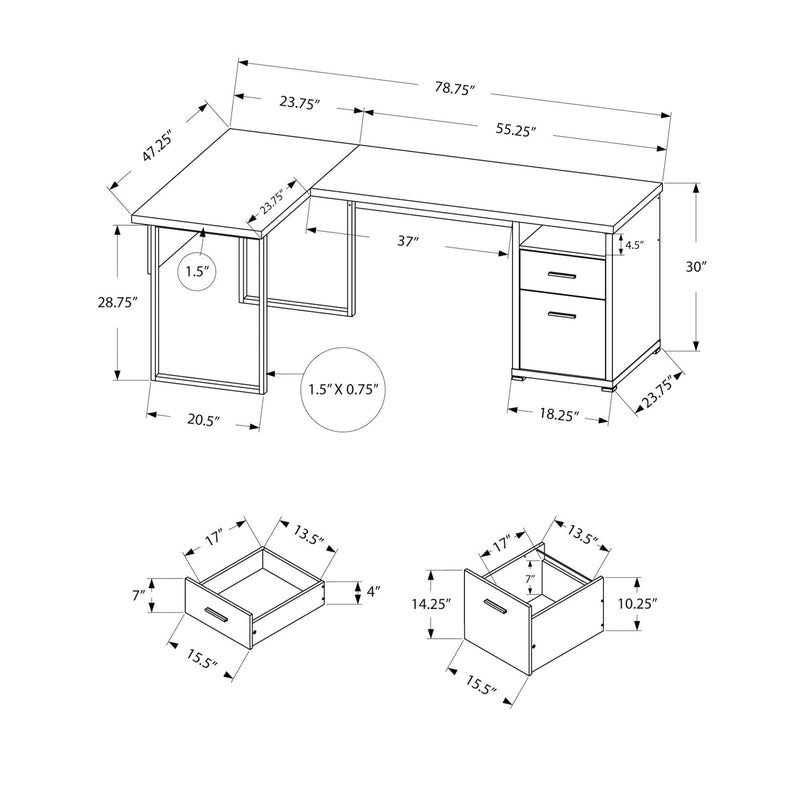 Monarch Office Desks L-Shaped Desks M0991 IMAGE 5