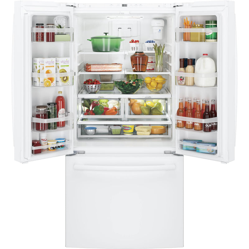 GE 18.6-cu ft Counter-depth French Door Refrigerator with Ice