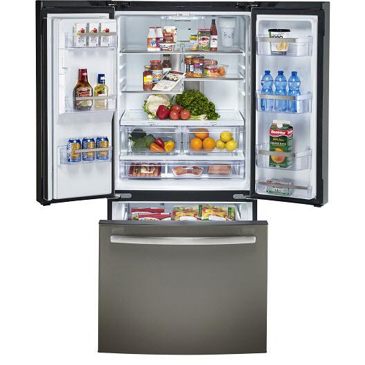 GE Profile 33-inch, 23.8 cu. Ft. French 3-door refrigerator PFE24HMLKES IMAGE 3