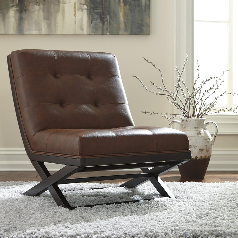 Signature Design by Ashley Sidewinder Stationary Leather Look Accent Chair ASY3443 IMAGE 2