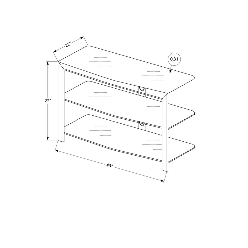 Monarch TV Stand with Cable Management M1689 IMAGE 3