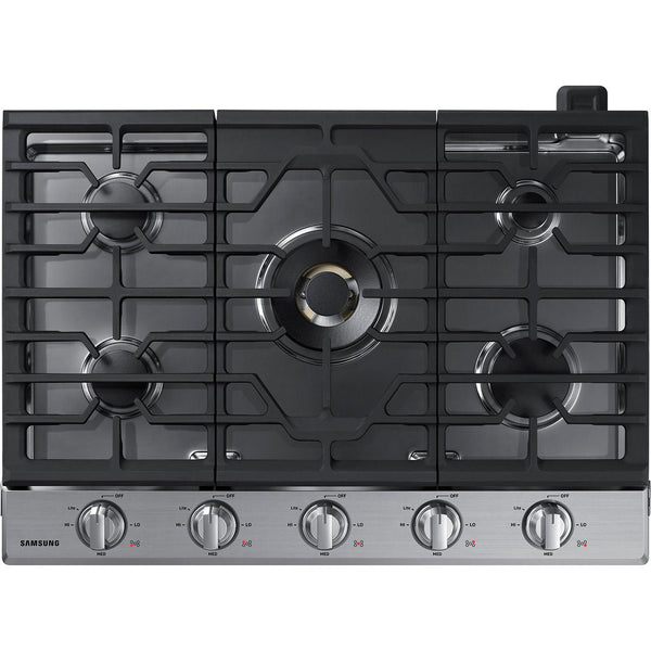 Samsung 30-inch Built-In Gas Cooktop with Wi-Fi Connectivity NA30N7755TS/AA IMAGE 1
