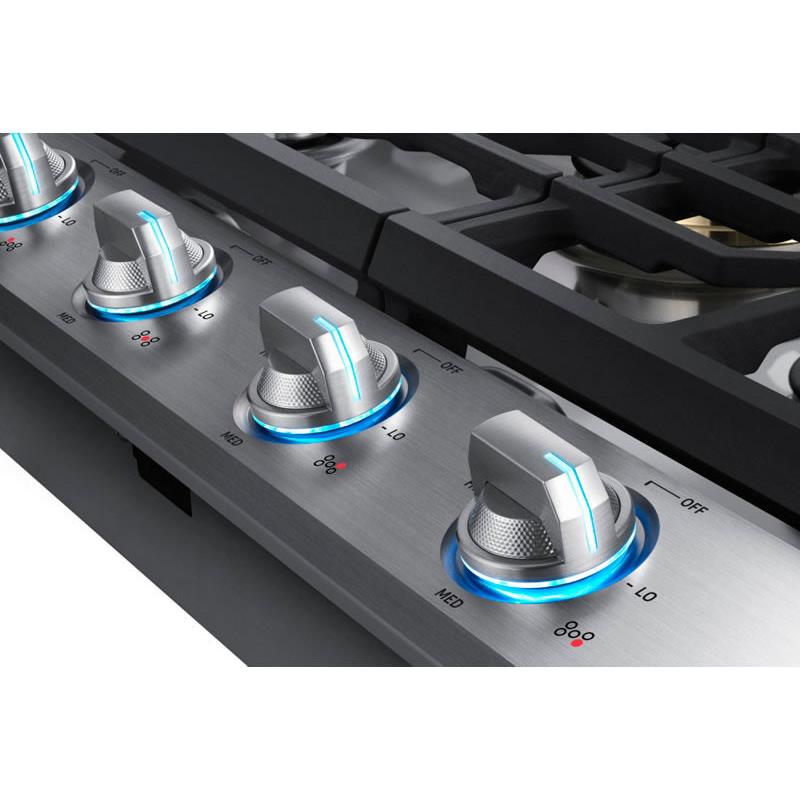 Samsung 30-inch Built-In Gas Cooktop with Wi-Fi Connectivity NA30N7755TS/AA IMAGE 4