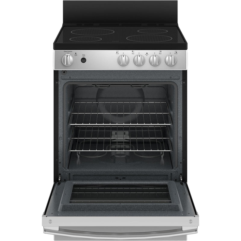 GE 24-inch Freestanding Electric Range with Removable Backguard JCAS640RMSS IMAGE 2