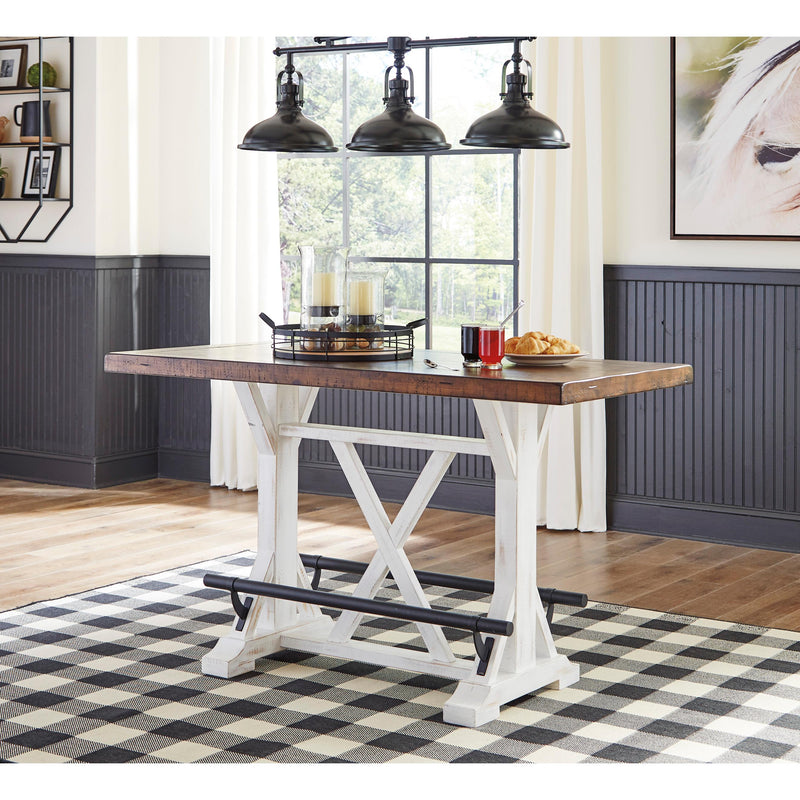 Signature Design by Ashley Valebeck Counter Height Dining Table with Trestle Base ASY2759 IMAGE 2
