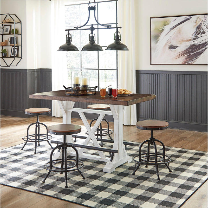 Signature Design by Ashley Valebeck Counter Height Dining Table with Trestle Base ASY2759 IMAGE 4