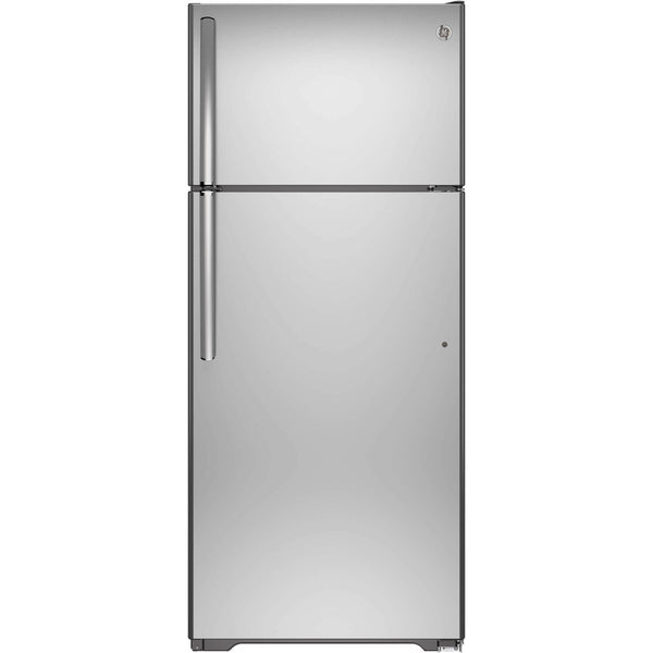 GE 30-inch 18 cu. ft. Top Freezer Refrigerator GTE18FSLKSS IMAGE 1