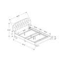 Monarch Twin Upholstered Platform Bed M1013 IMAGE 5