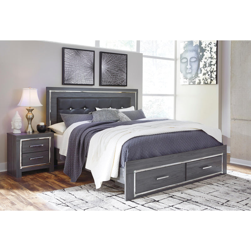 Signature Design by Ashley Lodanna King Upholstered Panel Bed with Storage ASY6986 IMAGE 1