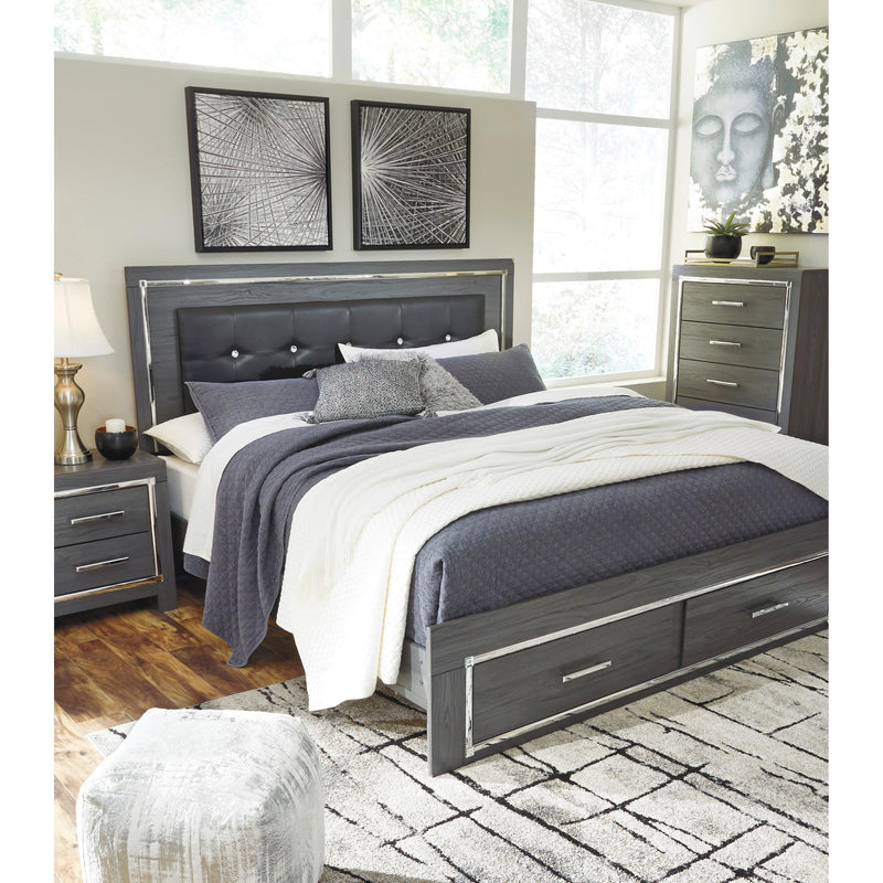 Signature Design by Ashley Lodanna King Upholstered Panel Bed with Storage ASY6986 IMAGE 9