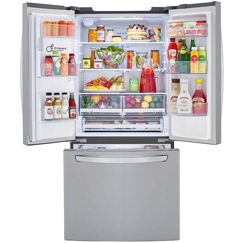 LG 33-inch, 24.5 cu.ft. French 3-Door Refrigerator with Water and Ice Dispensing System LRFXS2503S IMAGE 6