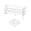 Monarch TV Stand with Cable Management M1242 IMAGE 5