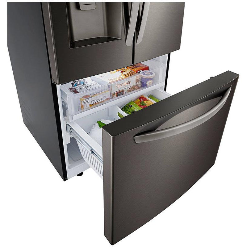 LG 33-inch, 24.5 cu.ft. French 3-Door Refrigerator with Water and Ice Dispensing System LRFXS2503D IMAGE 3