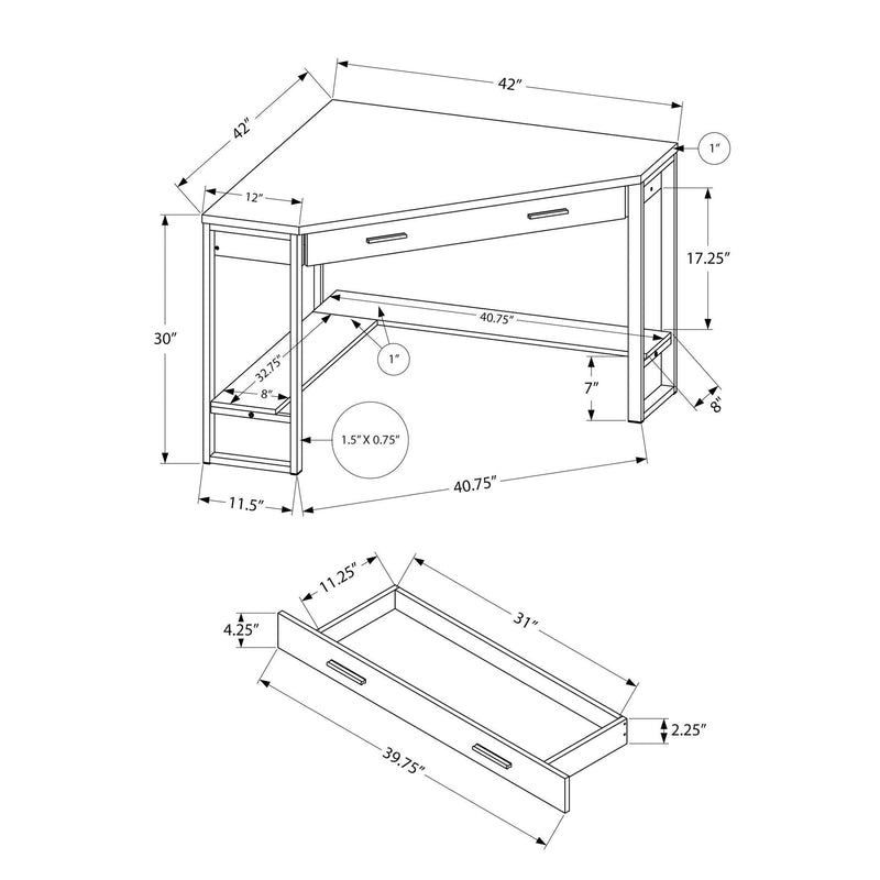 Monarch Office Desks Corner Desks M1285 IMAGE 5