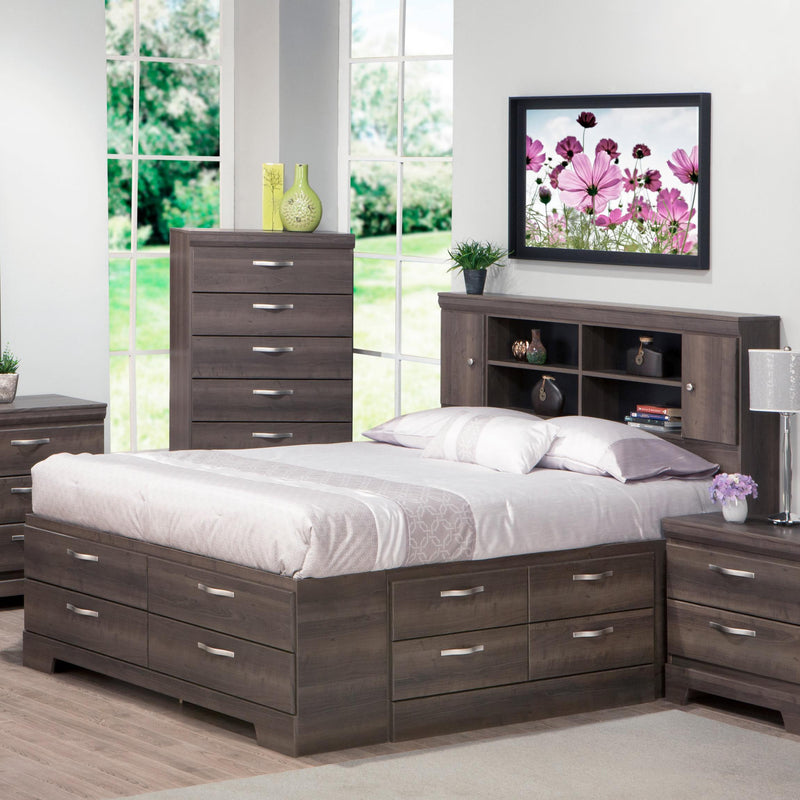 Dynamic Furniture Sonoma Queen Bookcase Bed with Storage 378-753/264-423/378-440/378-440/378-433 IMAGE 1
