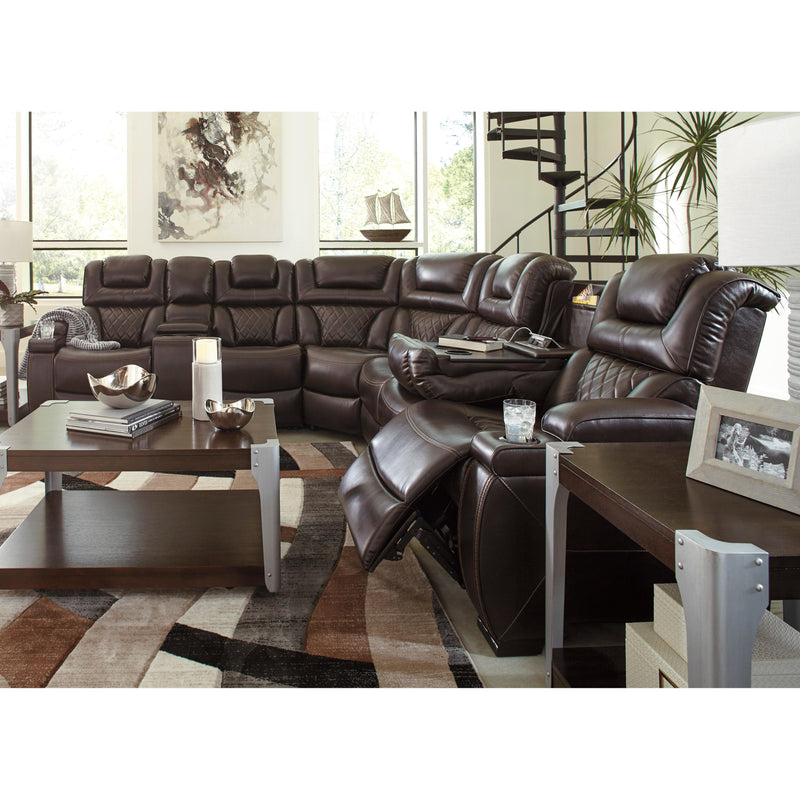 Signature Design by Ashley Warnerton Power Reclining Leather Look 3 pc Sectional ASY3211 IMAGE 11