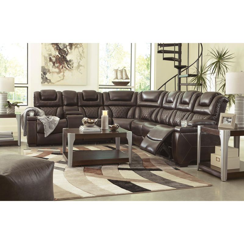 Signature Design by Ashley Warnerton Power Reclining Leather Look 3 pc Sectional ASY3211 IMAGE 15