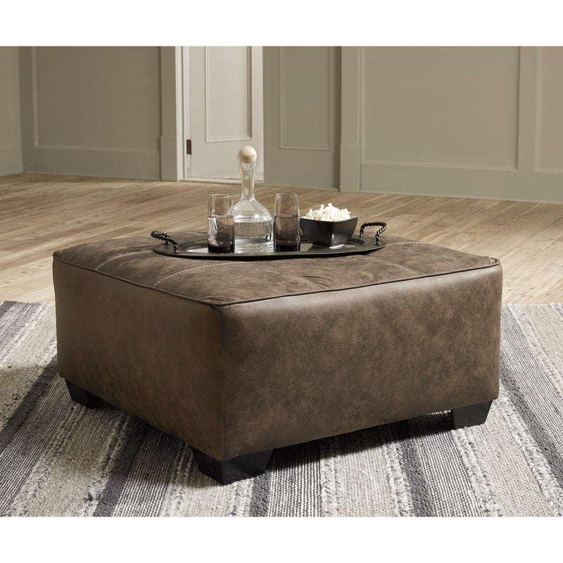 Benchcraft Abalone Leather Look Ottoman ASY0002 IMAGE 4