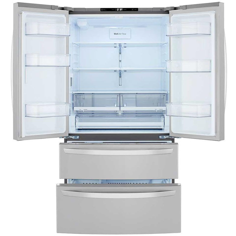 LG 36-inch, 27 cu.ft. Freestanding French 4-Door Refrigerator with SmartDiagnosis™ LMWS27626S IMAGE 5