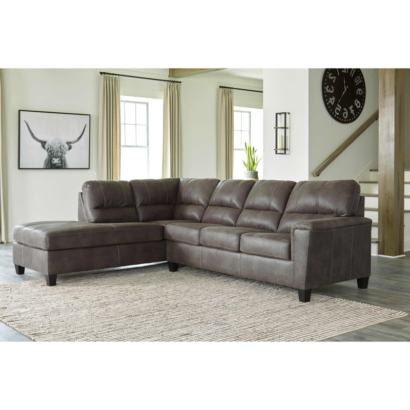 Signature Design by Ashley Navi Leather Look 2 pc Sectional 177364/65 IMAGE 3