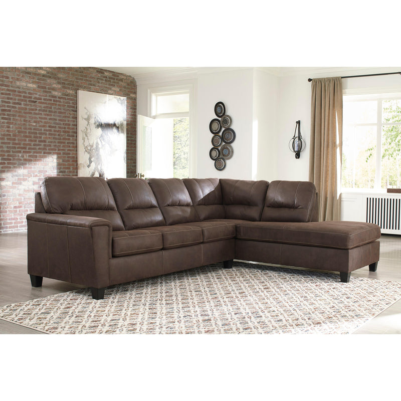 Signature Design by Ashley Navi Leather Look 2 pc Sectional ASY0103 IMAGE 3