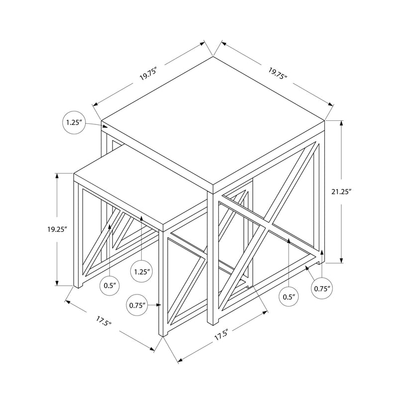 Monarch Nesting Tables M1016 IMAGE 5