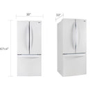 LG 30-inch, 21.8 cu.ft. Freestanding French 3-Door Refrigerator with SmartDiagnosis™ Technology LRFNS2200W IMAGE 14