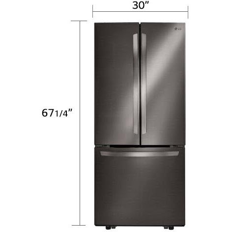 LG 30-inch, 21.8 cu.ft. Freestanding French 3-Door Refrigerator with SmartDiagnosis™ Technology LRFNS2200D IMAGE 11