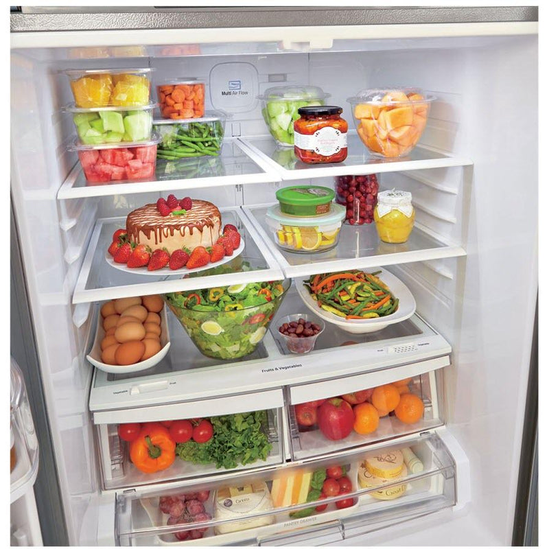 LG 30-inch, 21.8 cu.ft. Freestanding French 3-Door Refrigerator with SmartDiagnosis™ Technology LRFNS2200D IMAGE 3