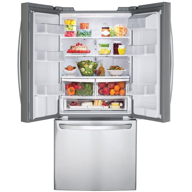LG 30-inch, 21.8 cu.ft. Freestanding French 3-Door Refrigerator with External Water Dispensing System LRFWS2200S IMAGE 6