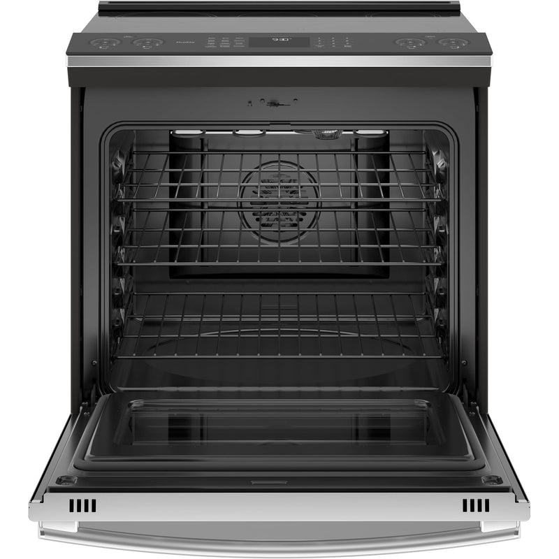 GE Profile 30-inch Slide-in Electric Induction Range with True European Convection Technology PCHS920YMFS IMAGE 2