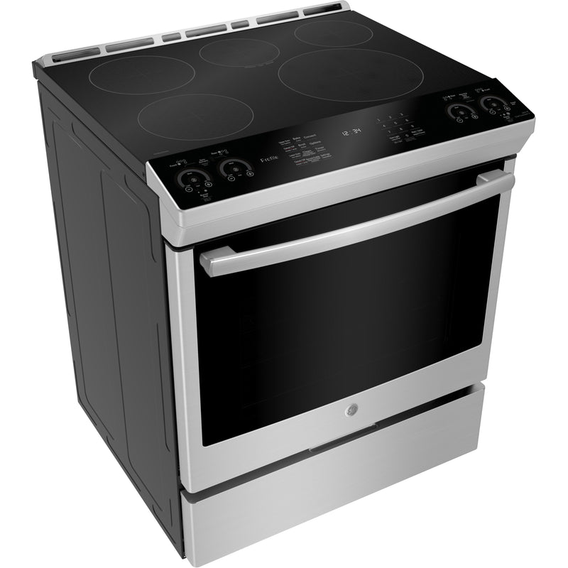 GE Profile 30-inch Slide-in Electric Induction Range with True European Convection Technology PCHS920YMFS IMAGE 5