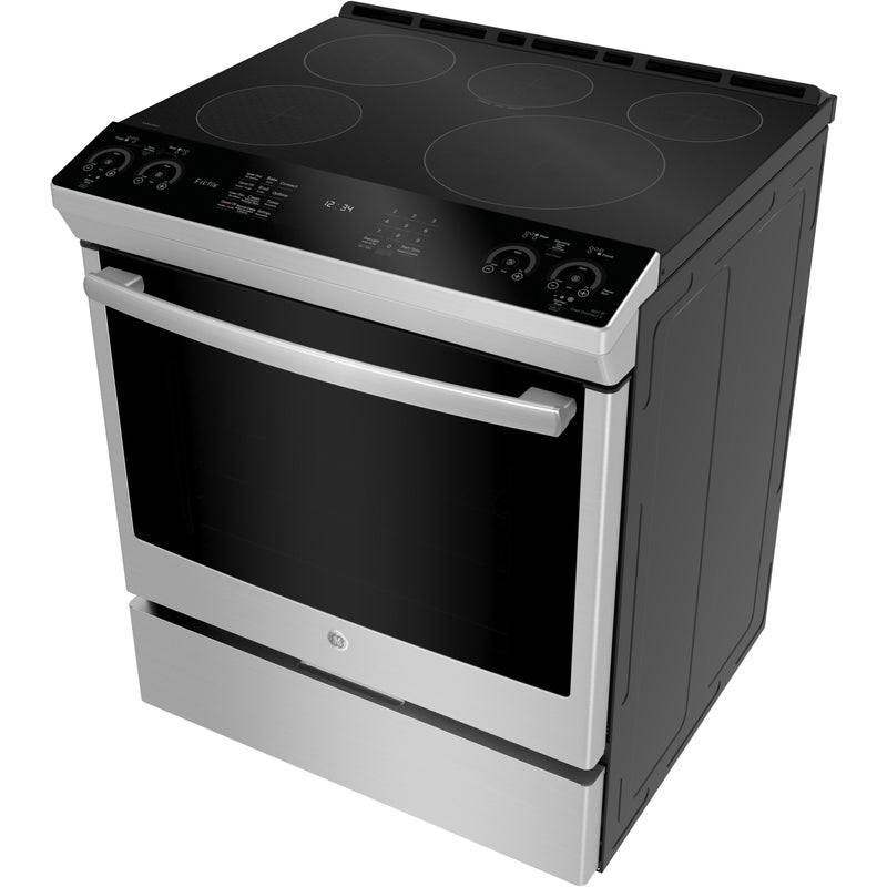 GE Profile 30-inch Slide-in Electric Induction Range with True European Convection Technology PCHS920YMFS IMAGE 6