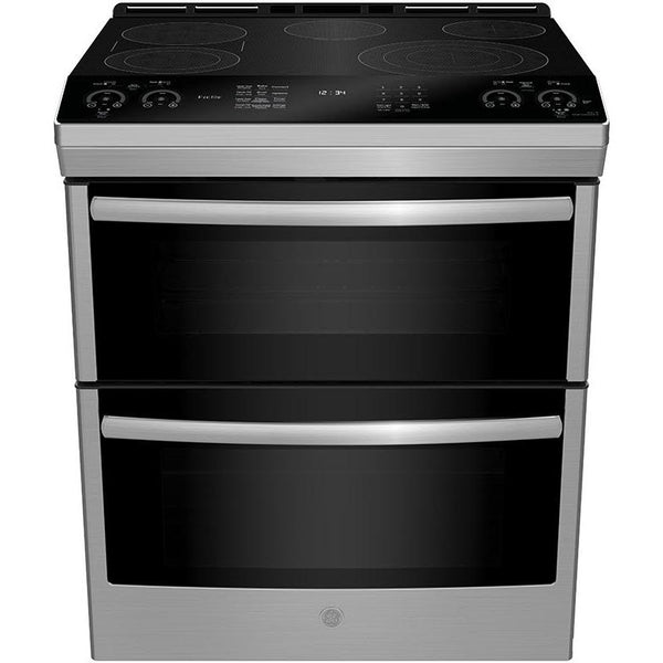 GE Profile 30-inch Slide-in Electric Range with True European Convection Technology PCS980YMFS IMAGE 1
