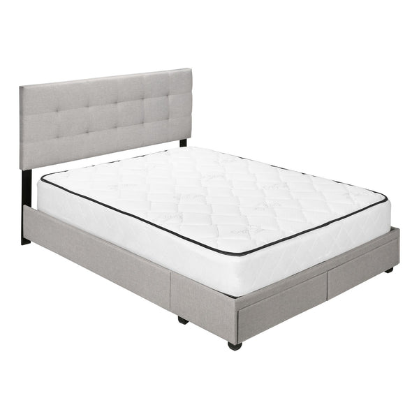 Monarch Queen Upholstered Platform Bed with Storage M0289 IMAGE 1