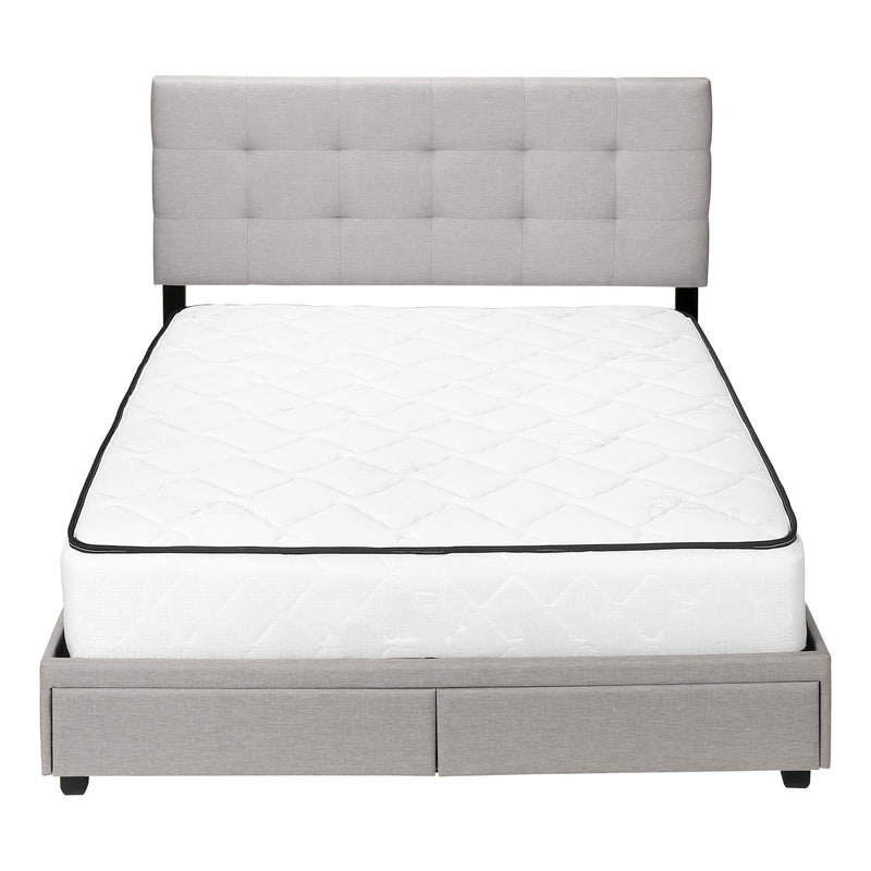 Monarch Queen Upholstered Platform Bed with Storage M0289 IMAGE 2