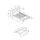 Monarch Queen Upholstered Platform Bed with Storage M0290 IMAGE 5