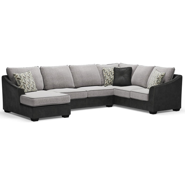 Signature Design by Ashley Bilgray Fabric and Leather Look 3 pc Sectional ASY0427 IMAGE 1