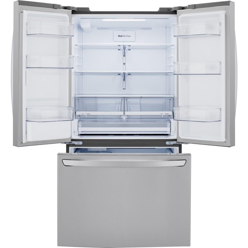 LG 36-inch, 29 cu.ft. Freestanding French 3-Door Refrigerator with Multi-Air Flow™ Technology LRFWS2906S IMAGE 3